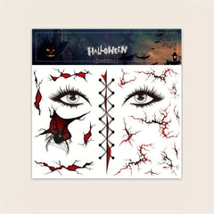 Halloween Tattoos Simulation Wound Scar Blood Temporary Tattoo Sticker