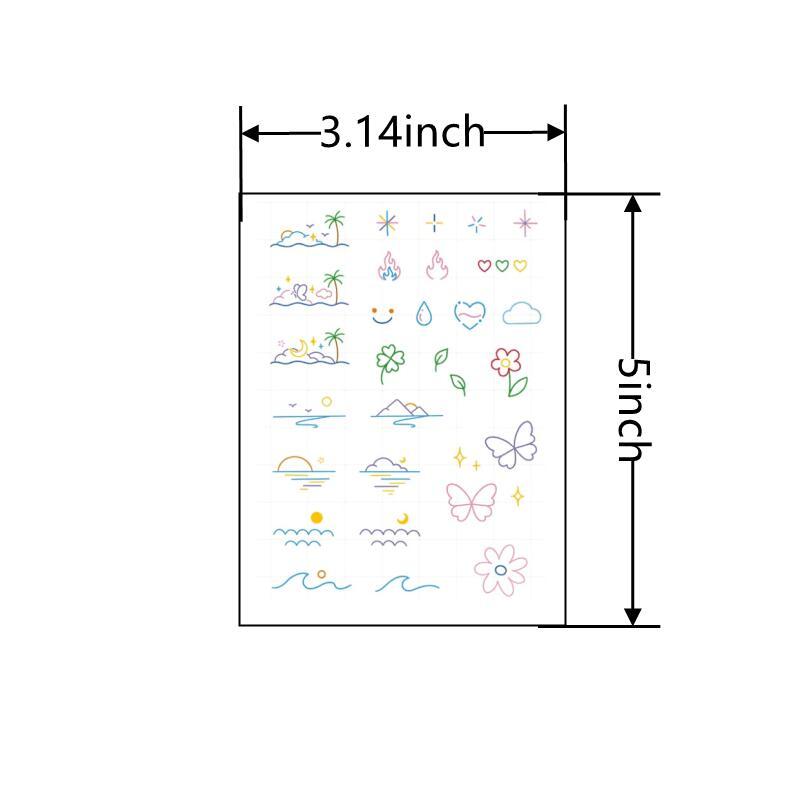 Waterproof Finger Tattoo Stickers Long Lasting Mini Size for Any Occasion