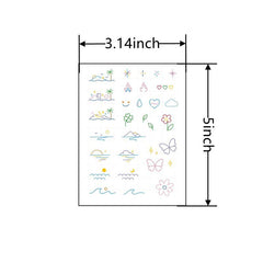 Waterproof Finger Tattoo Stickers Long Lasting Mini Size for Any Occasion
