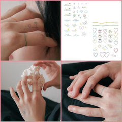 Waterproof Finger Tattoo Stickers Long Lasting Mini Size for Any Occasion