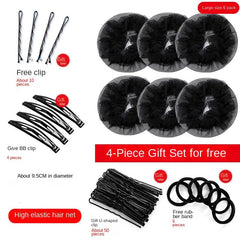 6pcs Reusable Elastic Bun Hair Nets for Women Girls