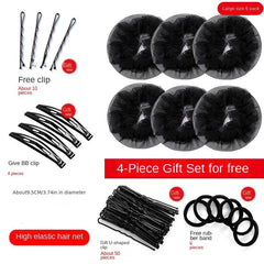 6pcs Reusable Elastic Bun Hair Nets for Women Girls
