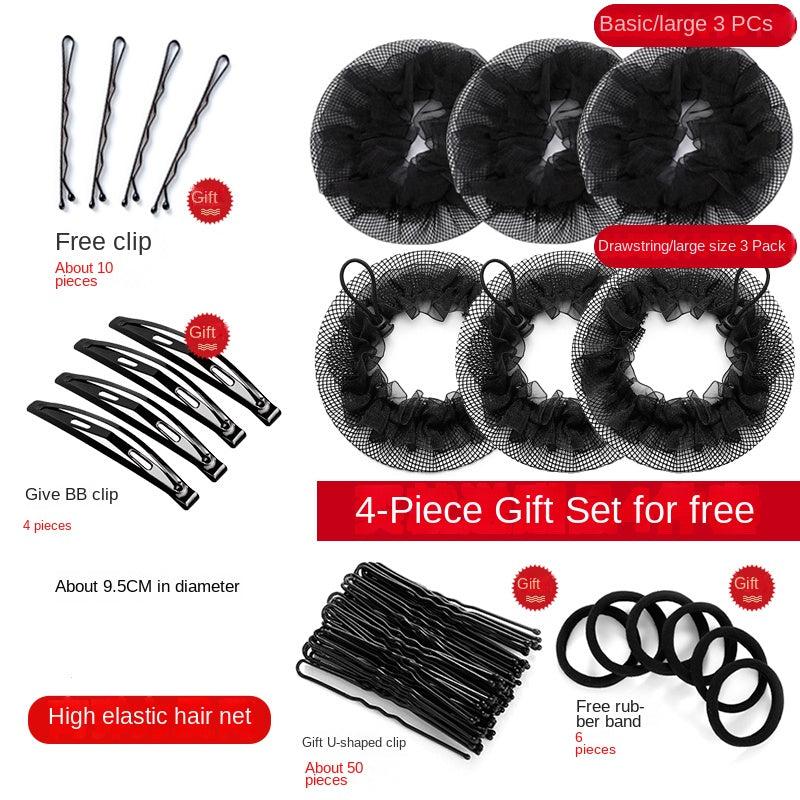 6pcs Reusable Elastic Bun Hair Nets for Women Girls