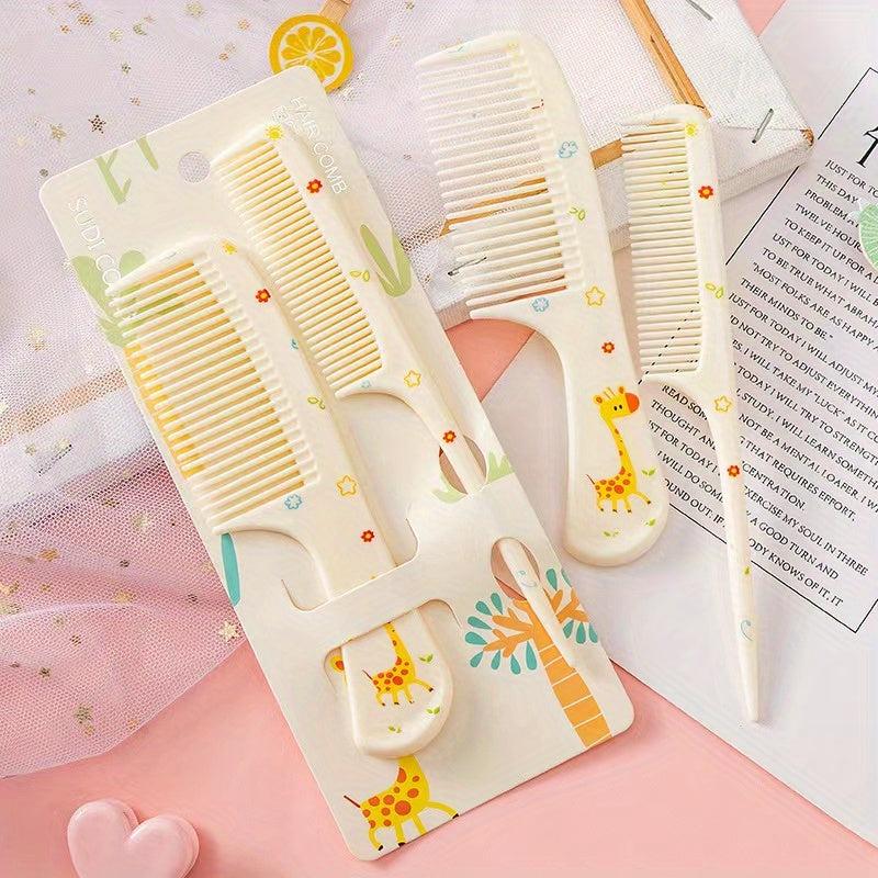 Portable Cartoon Hairdressing Comb Set for Women Girls Gift