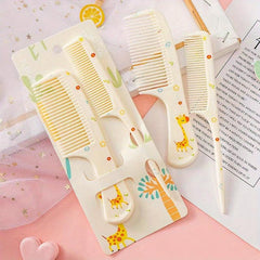 Portable Cartoon Hairdressing Comb Set for Women Girls Gift