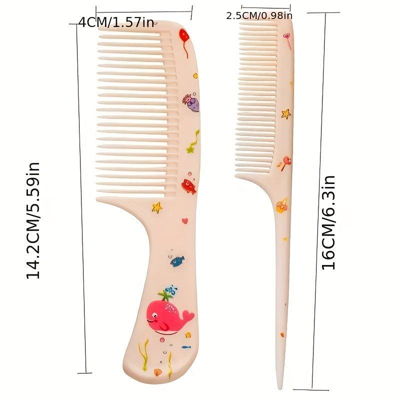Portable Cartoon Hairdressing Comb Set for Women Girls Gift
