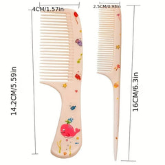 Portable Cartoon Hairdressing Comb Set for Women Girls Gift