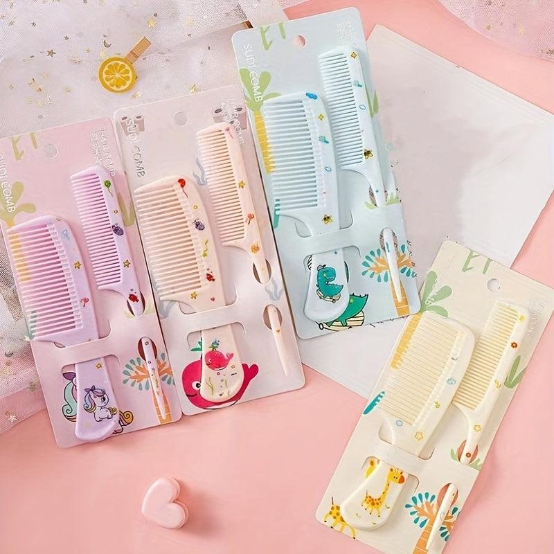 Portable Cartoon Hairdressing Comb Set for Women Girls Gift