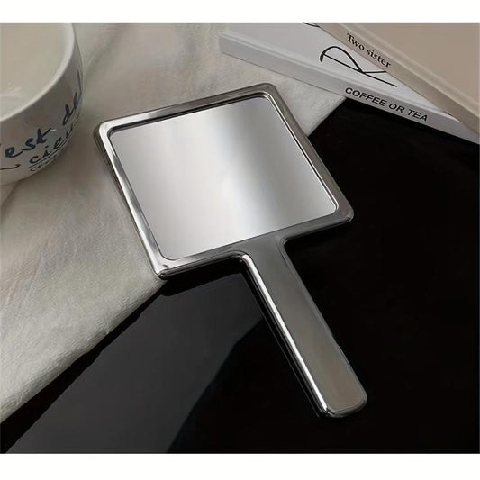 Wave Pattern Handheld Makeup Cosmetic Mirror Square Creative Vanity Mirror