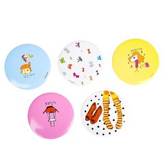 2pcs Cartoon Mini Portable Makeup Mirror for Travel & Daily Use