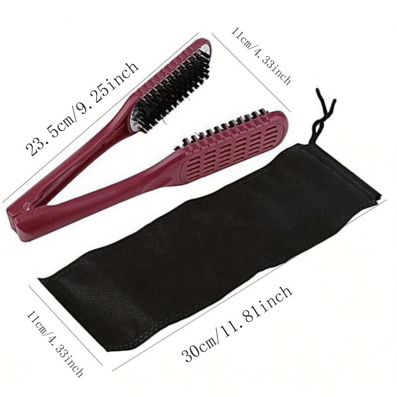 V Shaped Splint Comb Hair Brush Double Sided Straightener Styling Tool
