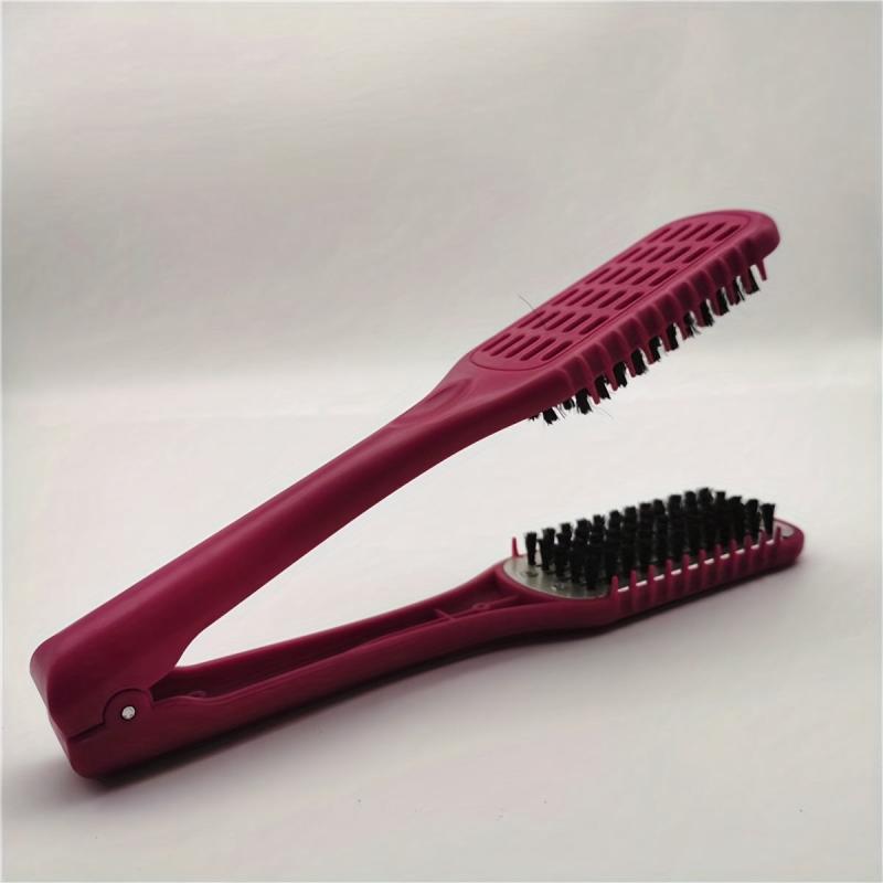 V Shaped Splint Comb Hair Brush Double Sided Straightener Styling Tool