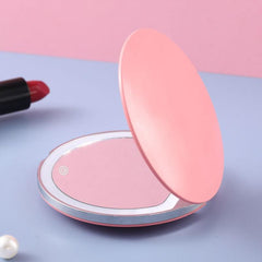 LED Travel Makeup Mirror 3X Magnifying Touch Portable Double Sided