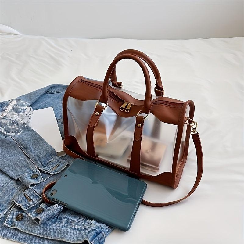 Large Waterproof Makeup Bag with Double Handles for Short Journeys