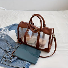 Large Waterproof Makeup Bag with Double Handles for Short Journeys