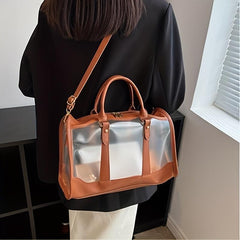 Large Waterproof Makeup Bag with Double Handles for Short Journeys