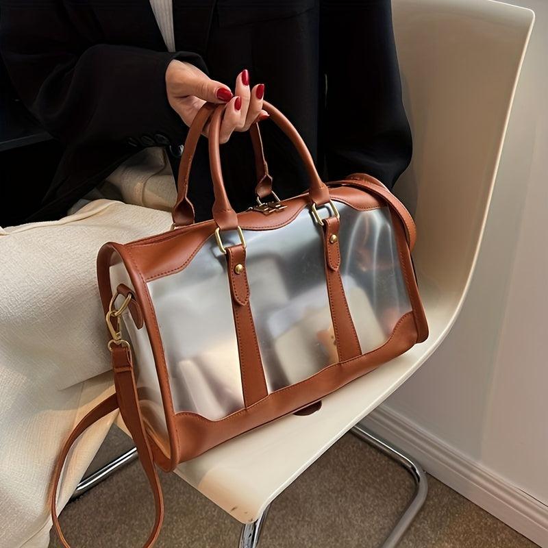 Large Waterproof Makeup Bag with Double Handles for Short Journeys