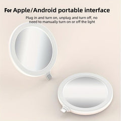 Portable Mobile Phone Makeup Led Mirror No Charge Plug Light Led Cosmetic Mirror
