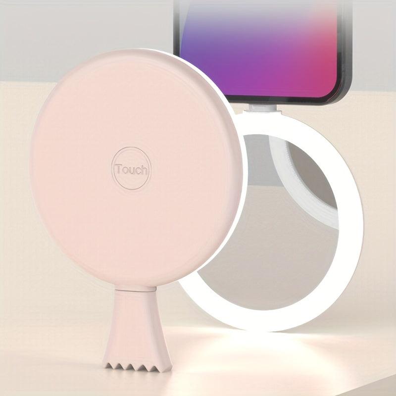 Portable Mobile Phone Makeup Led Mirror No Charge Plug Light Led Cosmetic Mirror