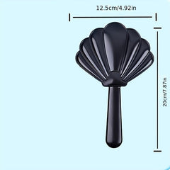 Shell Handheld Makeup Mirror With Handle Portable Cosmetic Touch up Mirror