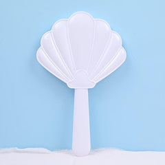 Shell Handheld Makeup Mirror With Handle Portable Cosmetic Touch up Mirror
