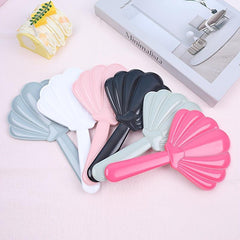 Shell Handheld Makeup Mirror With Handle Portable Cosmetic Touch up Mirror
