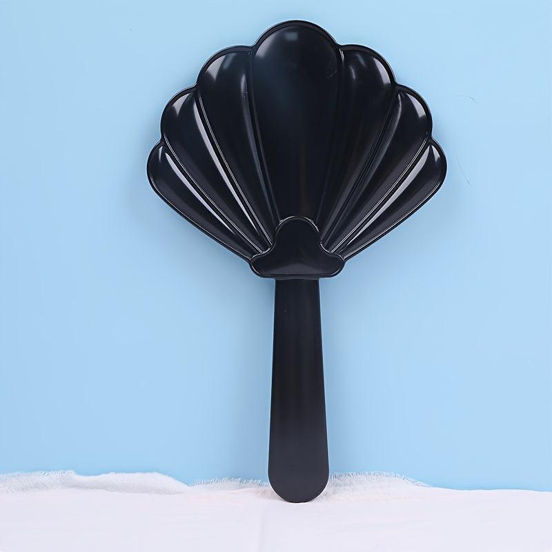 Shell Handheld Makeup Mirror With Handle Portable Cosmetic Touch up Mirror