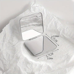 Portable Double Sided Stainless Steel Makeup Mirror