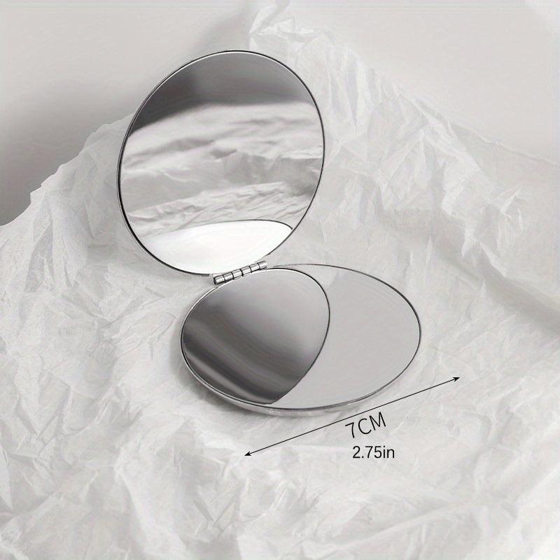 Portable Double Sided Stainless Steel Makeup Mirror