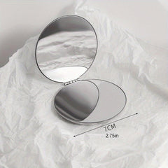 Portable Double Sided Stainless Steel Makeup Mirror