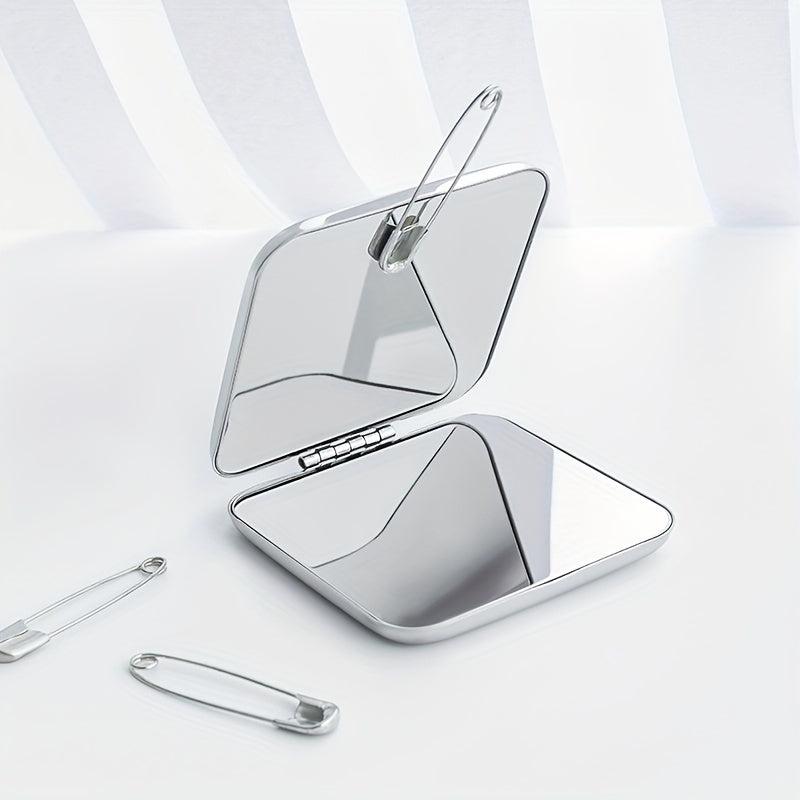 Portable Double Sided Stainless Steel Makeup Mirror