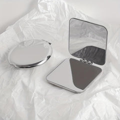 Portable Double Sided Stainless Steel Makeup Mirror