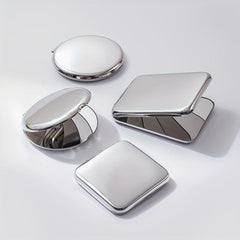 Portable Double Sided Stainless Steel Makeup Mirror