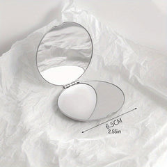 Portable Double Sided Stainless Steel Makeup Mirror