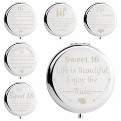 Compact Travel Makeup Mirror for Girls - Perfect Birthday Gift