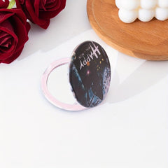 Pumpkin & Bat Pattern Compact Mirror Double Side Folding Makeup Mirror