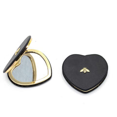 Mini Portable Love Heart Mirror Metal Makeup Travel Makeup Mirror
