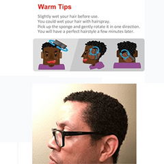 Hair Sponge Magic Barber Twist Curl Brush Sponge Dreads Locking Comb