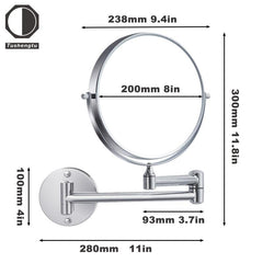 Wall Mounted Makeup Vanity Mirror Bathroom Shaving Mirror 10X Magnification