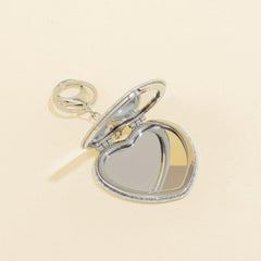 Heart Glitter Compact Mirror Double Side Touch up Mini Makeup Mirror