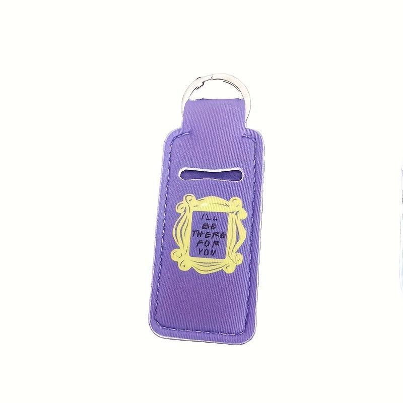 Marble Pattern Lipstick Holder Keychain - Travel Accessory