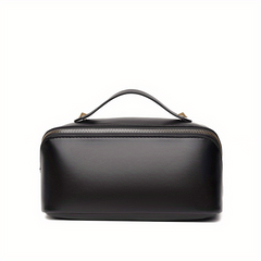 Large Opening Portable Cosmetic Bag PU Leather Toiletry Bag