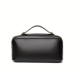 Large Opening Portable Cosmetic Bag PU Leather Toiletry Bag