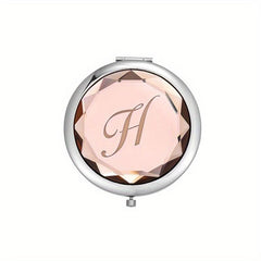 Double Sided Champagne Handheld Makeup Mirror for Travel and Vanity