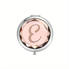 Double Sided Champagne Handheld Makeup Mirror for Travel and Vanity
