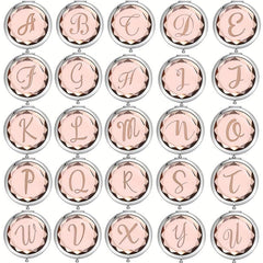 Double Sided Champagne Handheld Makeup Mirror for Travel and Vanity