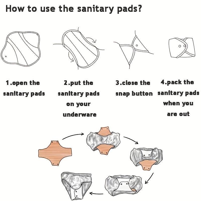 Women's Waterproof Feminine Pad for Household & Outdoor Travel