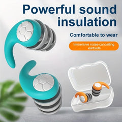 Sleeping Earplugs Pair Waterproof Reusable Comfortable for Swimming Sleeping