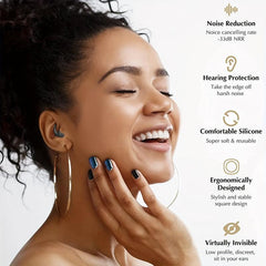 Soft Silicone Earplugs for Sound Insulation Sleeping Concert Swimming & Travel