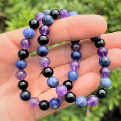Tourmaline Rose & Garnet Hematite Bracelet for Confidence & Stress Relief